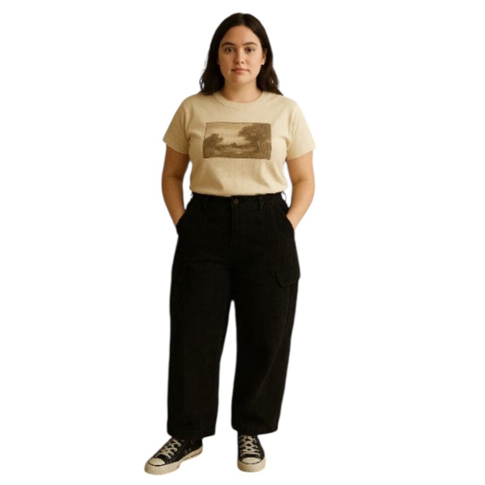 AMERICAN EAGLE women's sz 14 Super high rise Baggy wide leg corduroy cargo pants